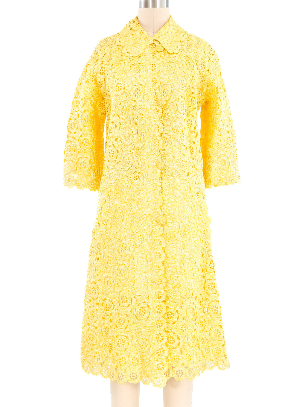 Yellow Raffia Crochet Jacket