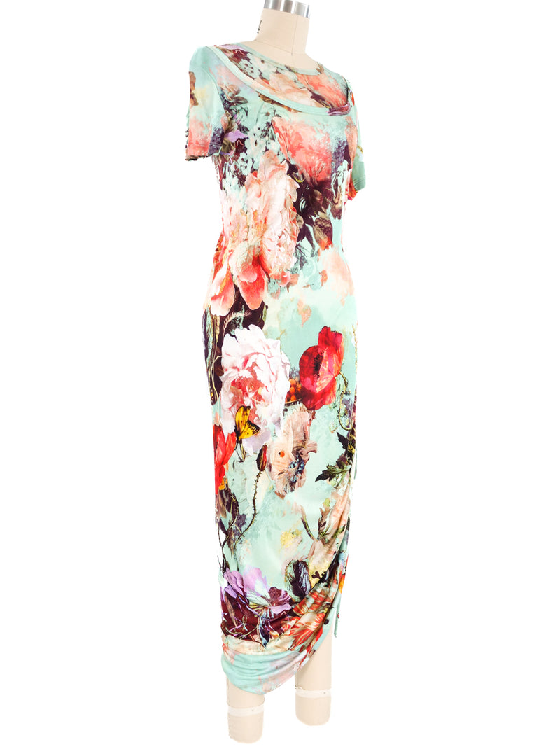Jean Paul Gaultier Floral Drawstring Tshirt Dress Dress arcadeshops.com