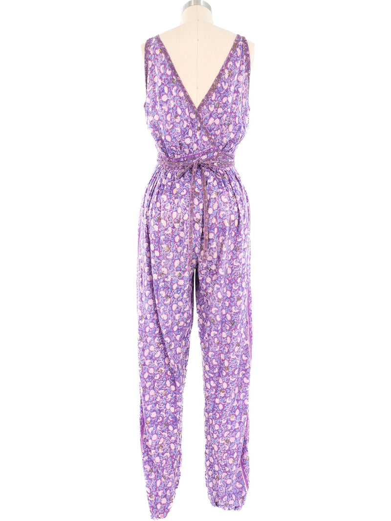 Lavender Indian Block Print Jumpsuit Suit arcadeshops.com