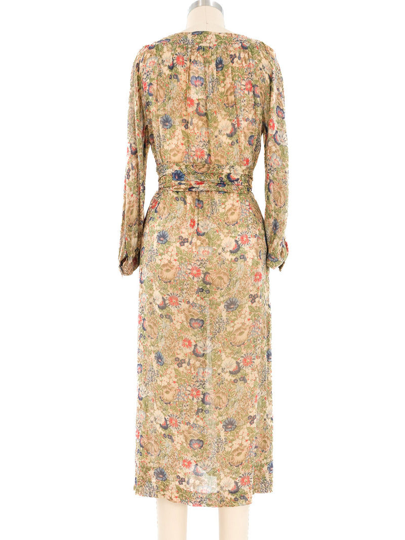Ted Lapidus Floral Silk Gauze Dress Dress arcadeshops.com