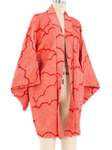 Blood Orange Shibori Haori Kimono Jacket arcadeshops.com