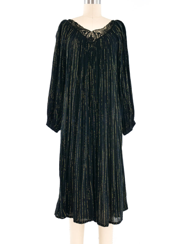 Lurex Accented Cotton Gauze Dress Dress arcadeshops.com