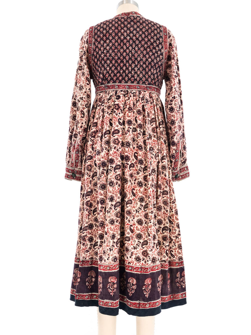 indian cotton print dresses The Beautiful Florentina Blue And White Indian Cotton Dress