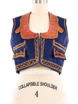 Turkish Applique Cropped Vest Jacket arcadeshops.com