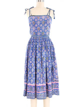 Adini Block Print Tank Strap Indian Dress Dress arcadeshops.com