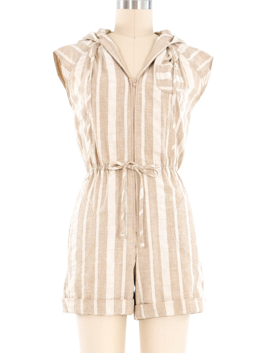 80's White Valore Ruffeled Romper