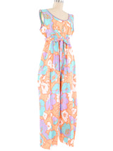 1970s Pastel Floral Jumpsuit Suit arcadeshops.com