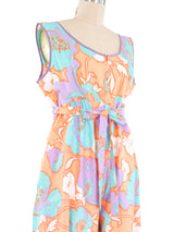 1970s Pastel Floral Jumpsuit Suit arcadeshops.com