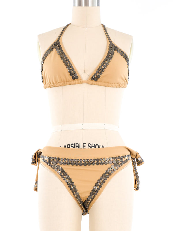 Norma Kamali Studded Bikini Swimsuit Suit arcadeshops.com