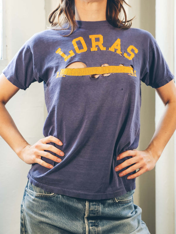 Distressed Loras College Tee T-Shirt arcadeshops.com