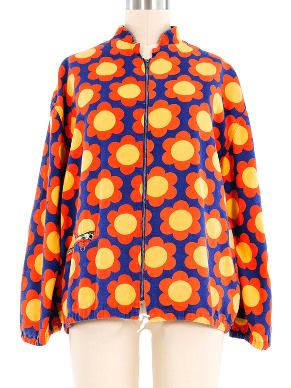 1970s Mod Flower Print Jacket Jacket arcadeshops.com