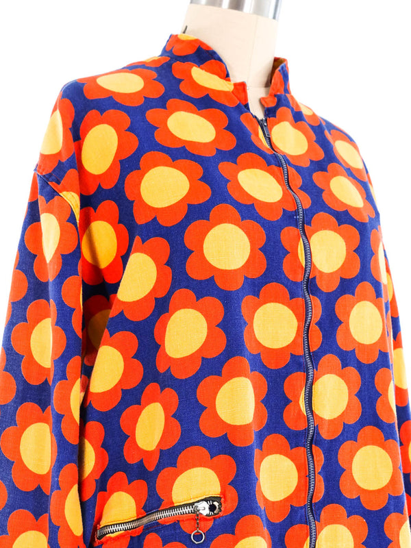 1970s Mod Flower Print Jacket Jacket arcadeshops.com