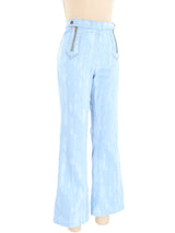 1970s Denim Cloud Wash Dyed Cotton Flare Pants Bottom arcadeshops.com