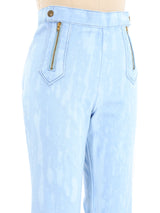 1970s Denim Cloud Wash Dyed Cotton Flare Pants Bottom arcadeshops.com