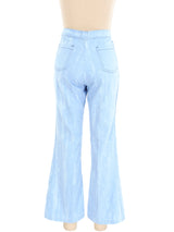 1970s Denim Cloud Wash Dyed Cotton Flare Pants Bottom arcadeshops.com