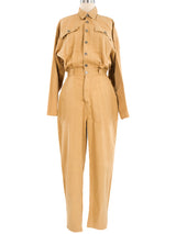 1980s Tan Coveralls Suit arcadeshops.com