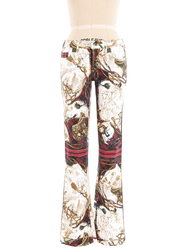 Just Cavalli By Roberto Cavalli Equestrian Print Jeans Bottom arcadeshops.com