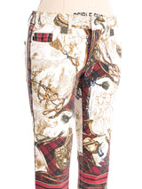 Just Cavalli By Roberto Cavalli Equestrian Print Jeans Bottom arcadeshops.com