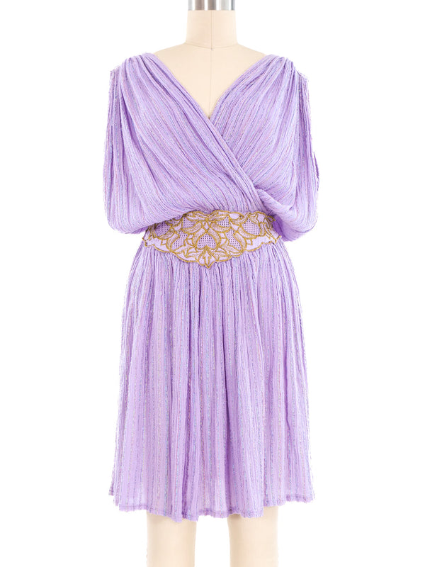 Lavender Grecian Gauze Dress Dress arcadeshops.com