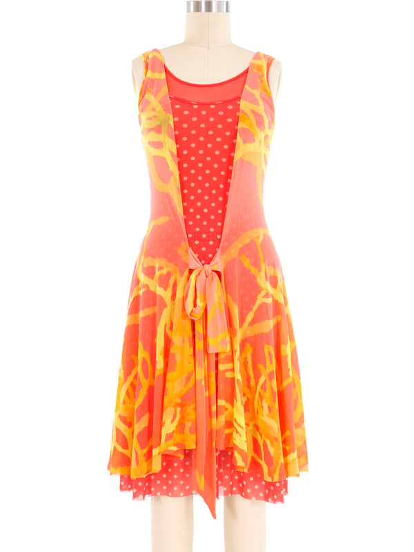 Layered Mesh Tank Dress Dress arcadeshops.com