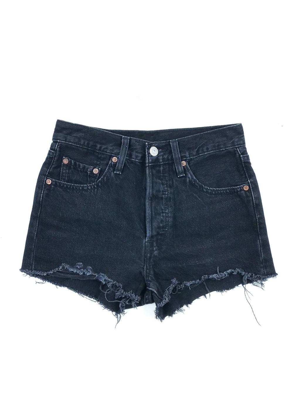 Levis 501 Black Cutoff Shorts