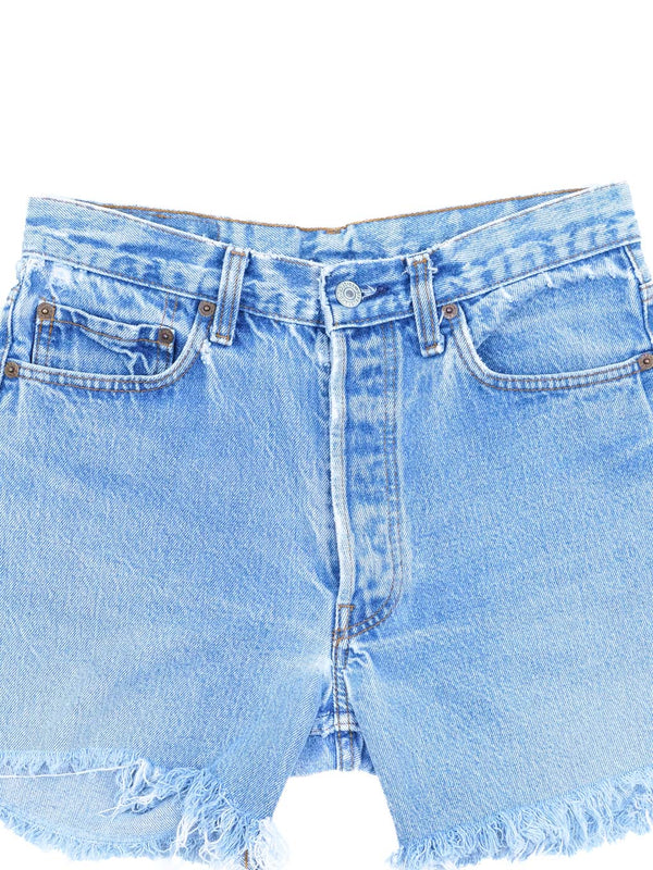 Levis 501 Stone Wash Denim Cutoff Shorts Bottom arcadeshops.com