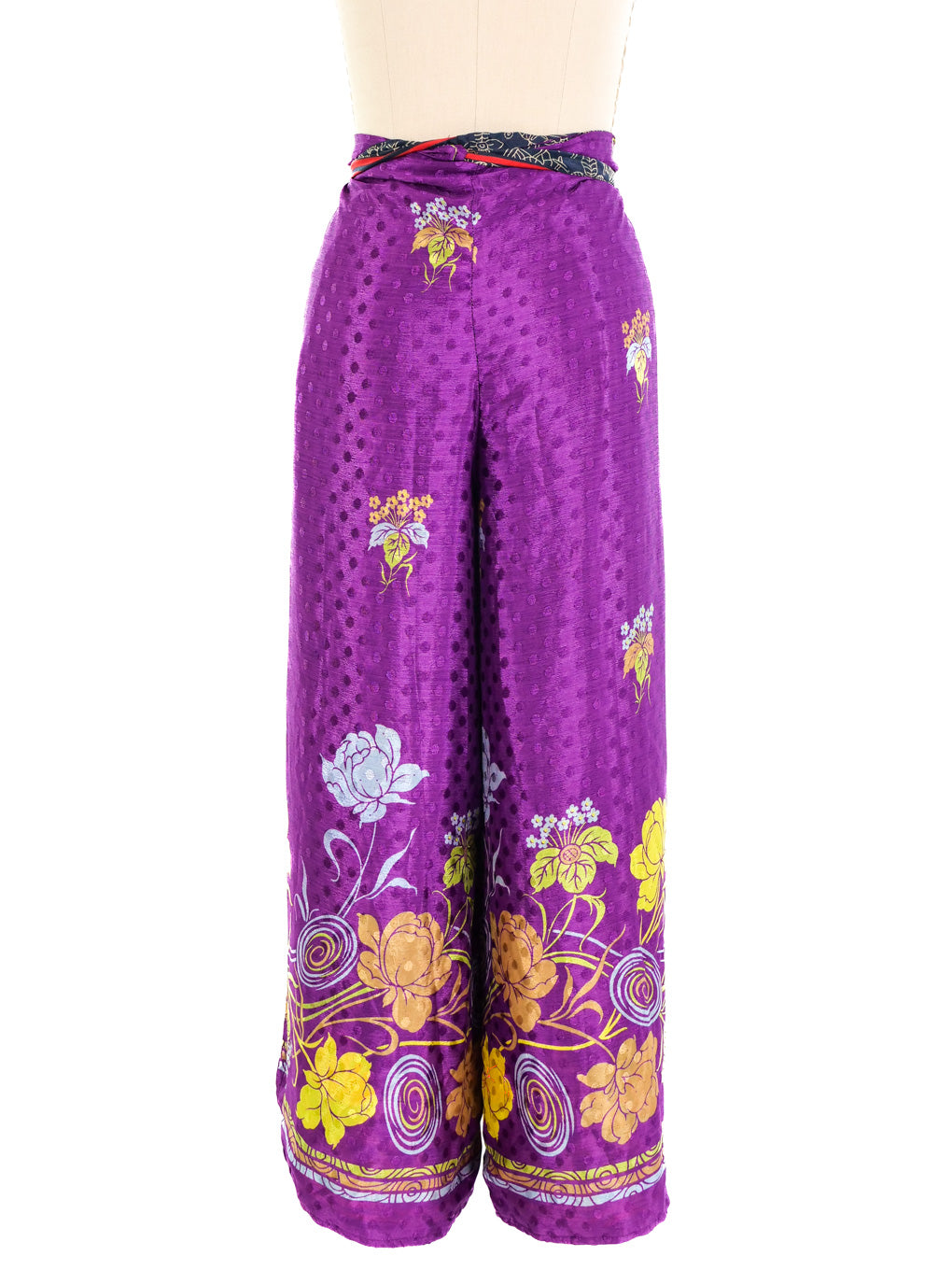 Reversible Silk Wrap Pants