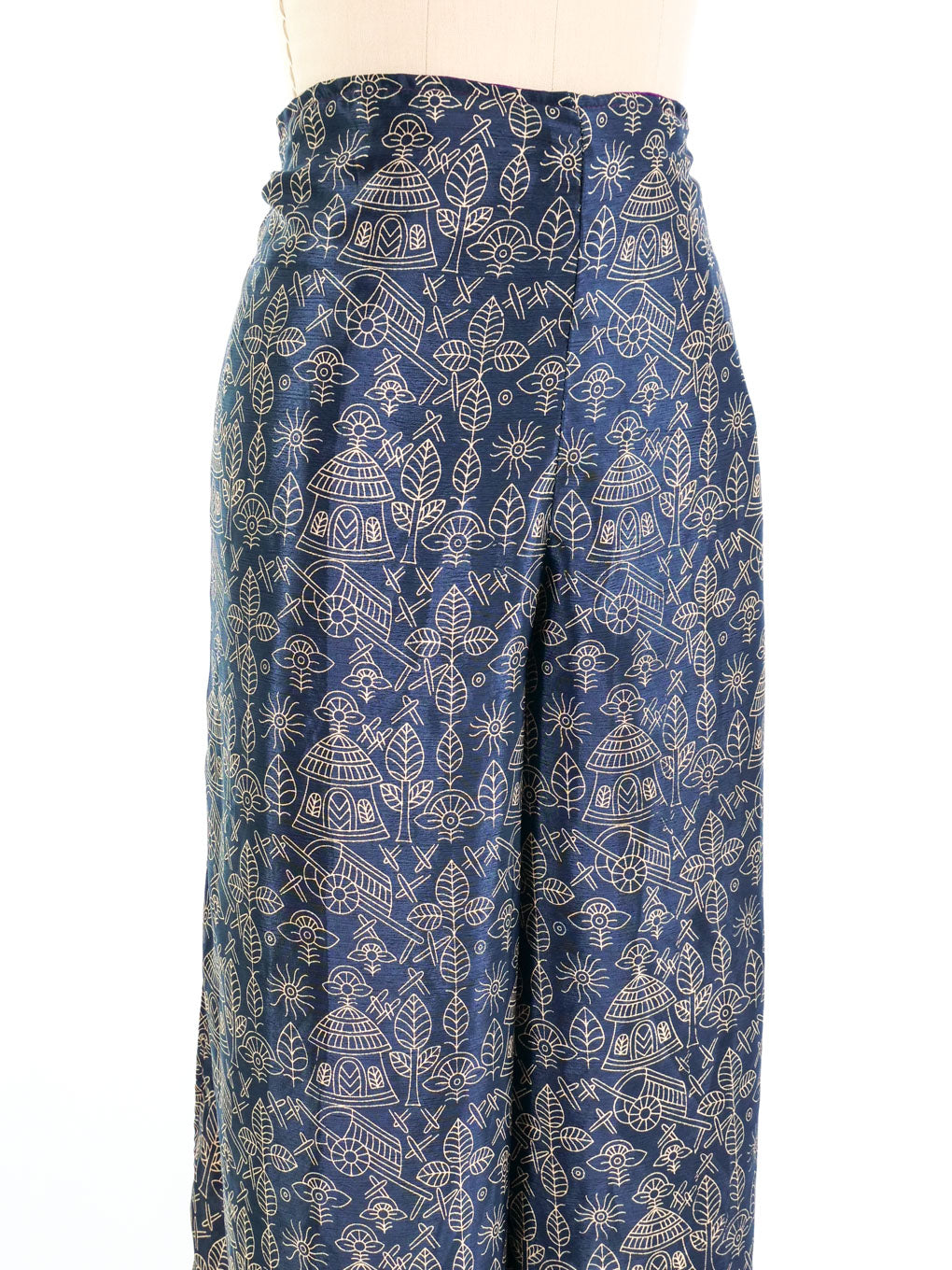 Reversible Silk Wrap Pants