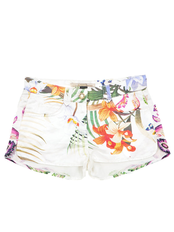 Roberto Cavalli Floral Mini Shorts Bottom arcadeshops.com
