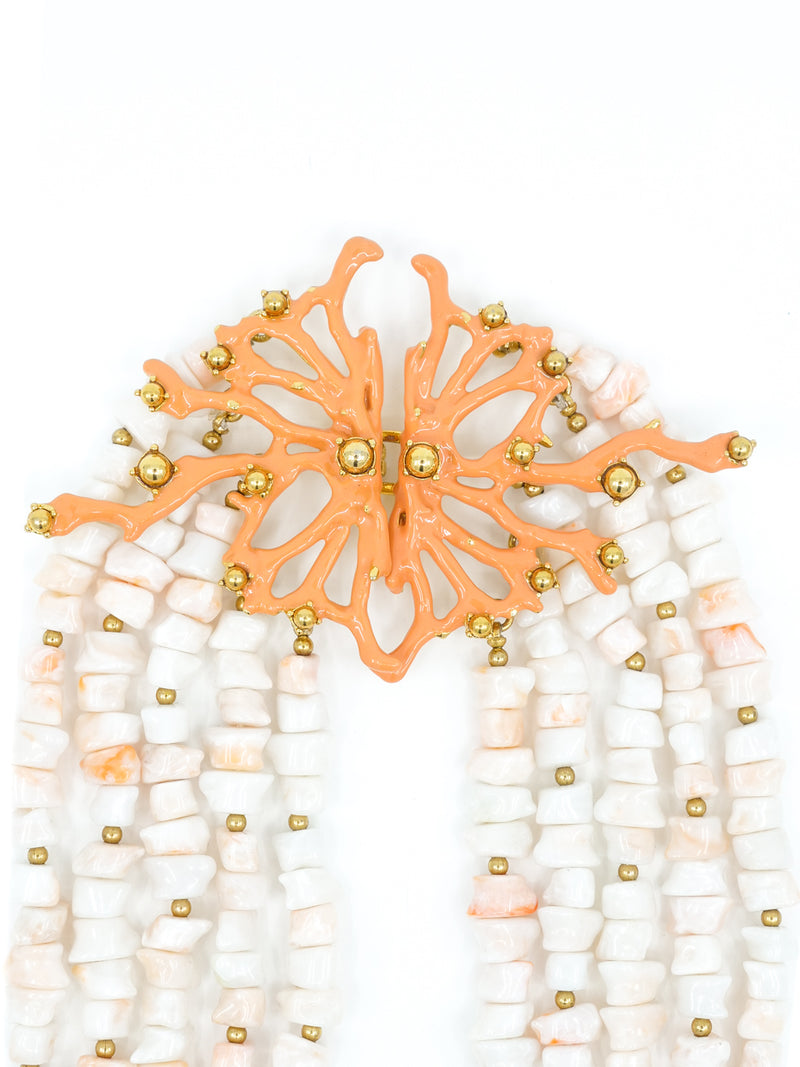 Kenneth Jay Lane Coral Necklace Jewelry arcadeshops.com