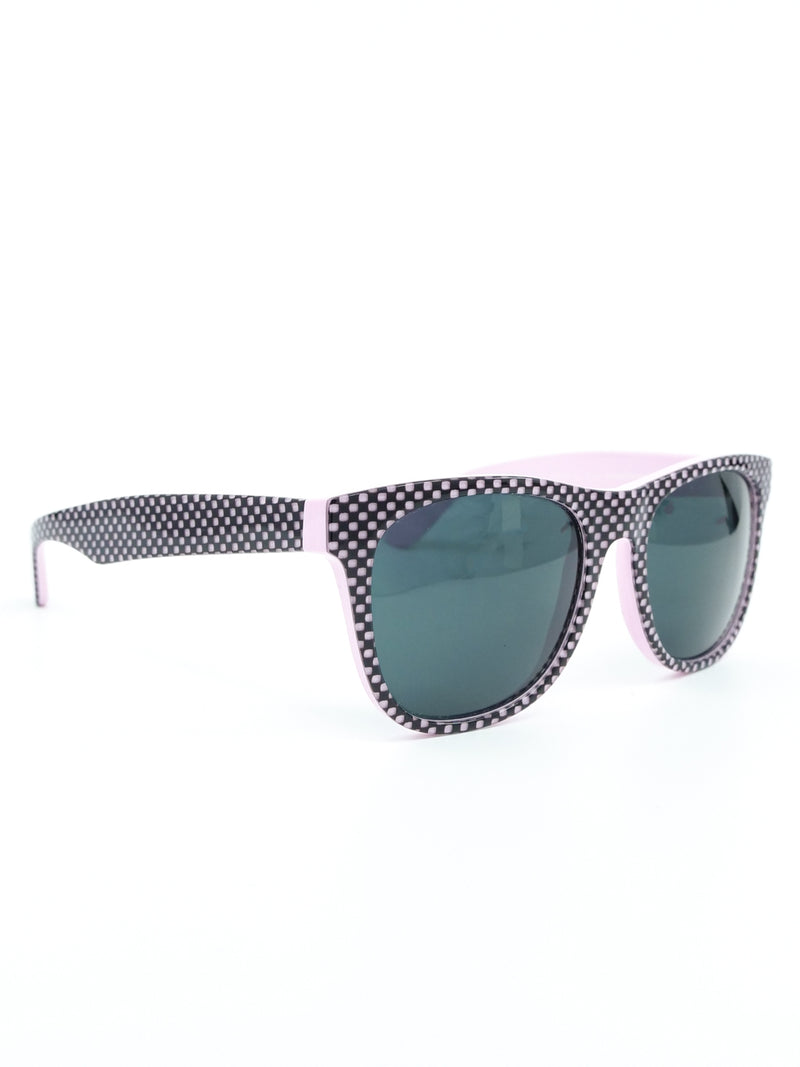 Mosely Tribes x Free City Checkered Pink Wayfarer Sunglasses Accessory arcadeshops.com