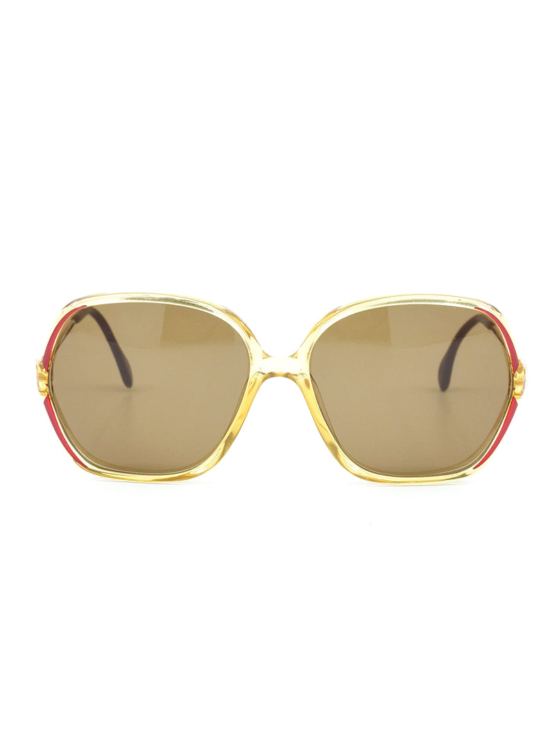 Zeiss Gold and Red Gradient Sunglasses Sunglasses arcadeshops.com