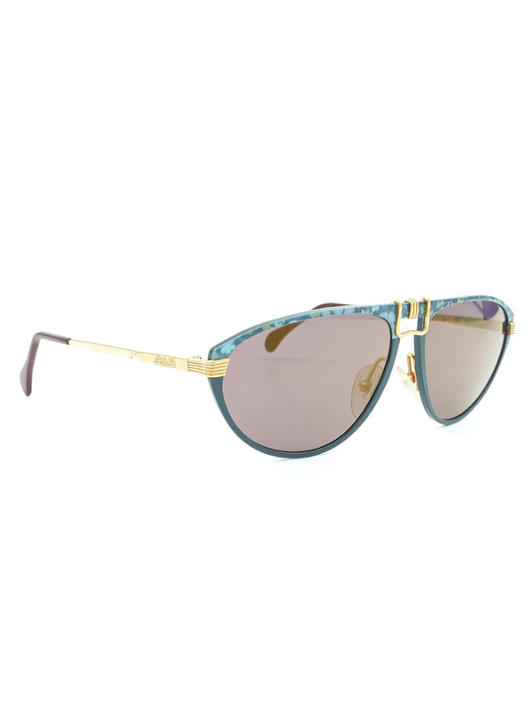 Avus Turquoise and Gold Sunglasses Sunglasses arcadeshops.com