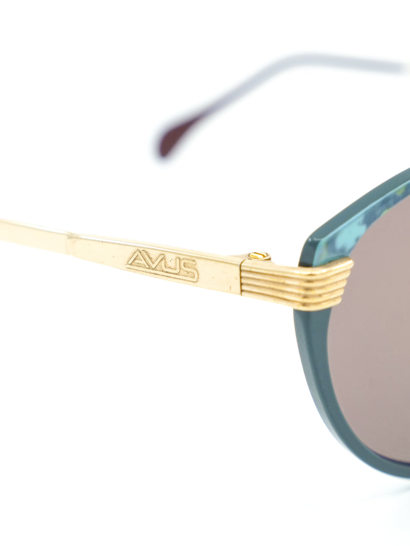Avus Turquoise and Gold Sunglasses Accessory arcadeshops.com