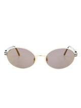 Yves Saint Laurent Gold Oval Wireframe Sunglasses Accessory arcadeshops.com