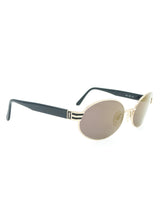 Yves Saint Laurent Gold Oval Wireframe Sunglasses Sunglasses arcadeshops.com