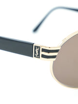 Yves Saint Laurent Gold Oval Wireframe Sunglasses Accessory arcadeshops.com