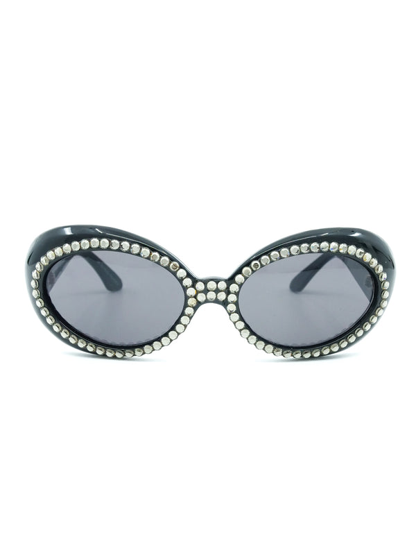 Oversized Rhinestone Sunglasses Accessory arcadeshops.com