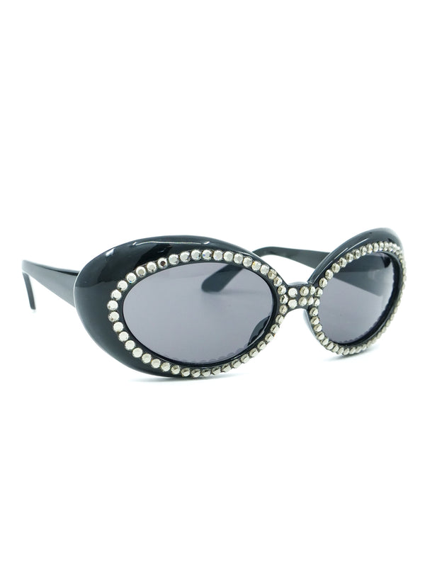 Oversized Rhinestone Sunglasses Accessory arcadeshops.com