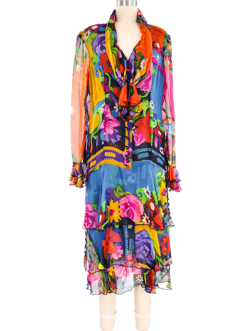 Ungaro Floral Flutter Dress Dress arcadeshops.com