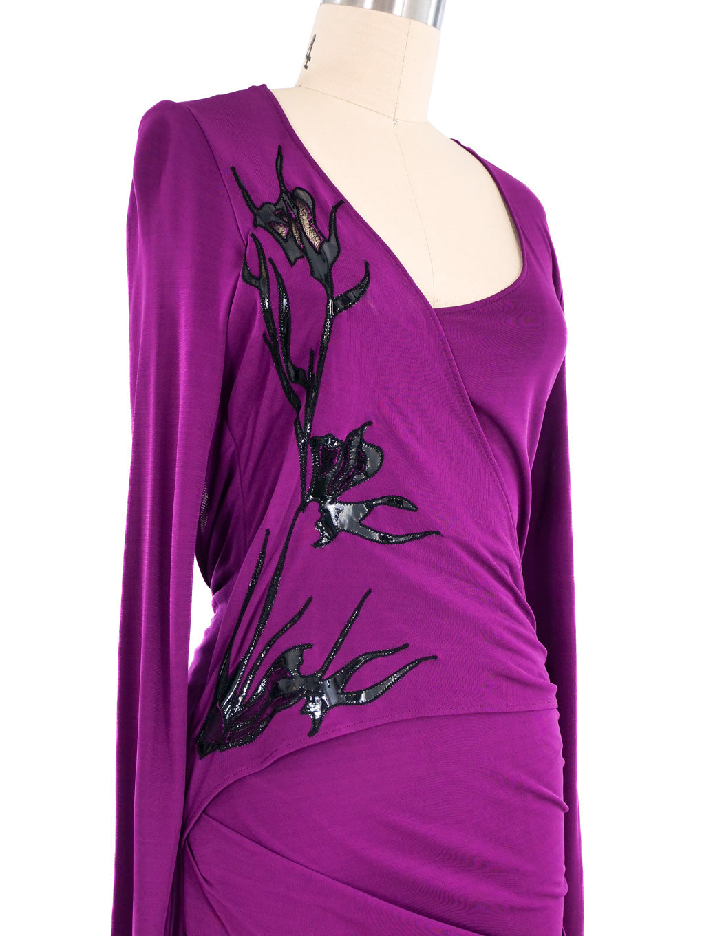 Christian Lacroix Vinyl Applique Dress