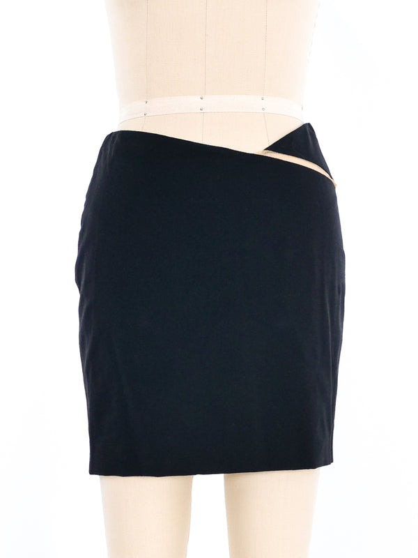 Gianni Versace Mesh Panel Mini Skirt Bottom arcadeshops.com
