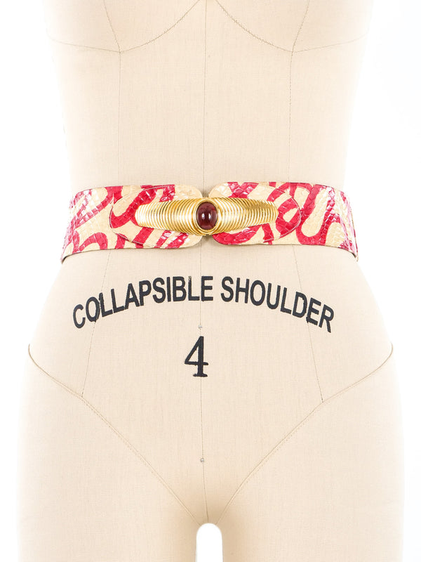 Judith Leiber Painted Snakeskin Belt Accessory arcadeshops.com