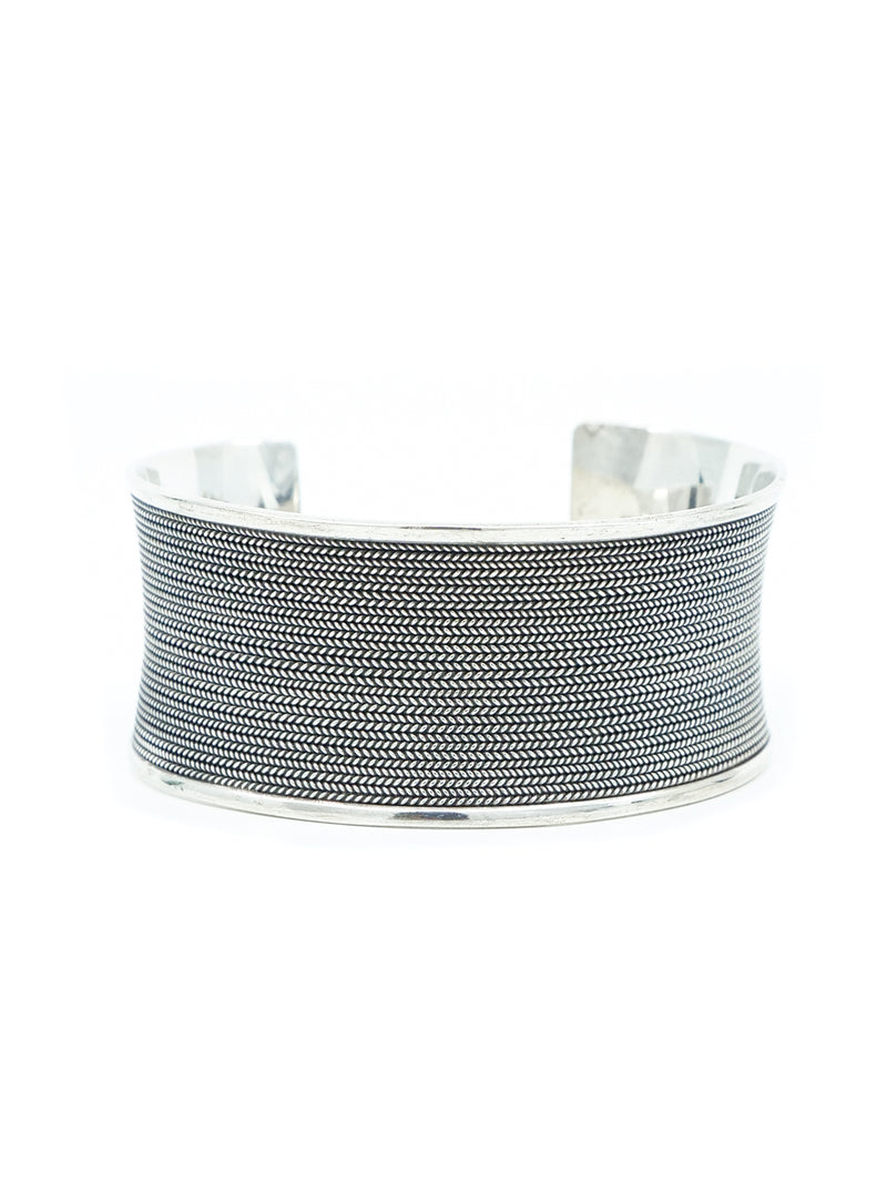 Braided Wire Sterling Cuff Accessory arcadeshops.com