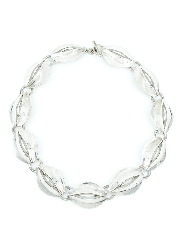 Modern Danish Sterling Silver Necklace Accessory arcadeshops.com
