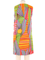 Satin Graphic Shift Dress Dress arcadeshops.com