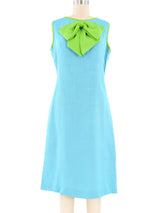1960s Color Block Bow Dress Dress arcadeshops.com
