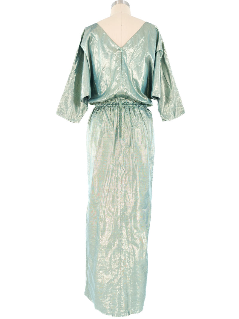Metallic Sage Lurex Dress Dress arcadeshops.com