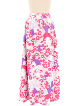1970s Printed Quilted Hostess Skirt Bottom arcadeshops.com