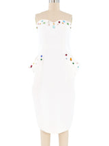 Jewel Embellished Strapless Dress Dress arcadeshops.com